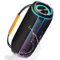 Portable Bluetooth Speaker, 30W Deep Bass Wireless Speaker with 55mm Driver, Bluetooth 5.4, IPX7 Waterproof, 4000mAh Battery, 24H Playtime, TWS Pairing, 11 RGB Light Modes for Outdoor Beach Camping S